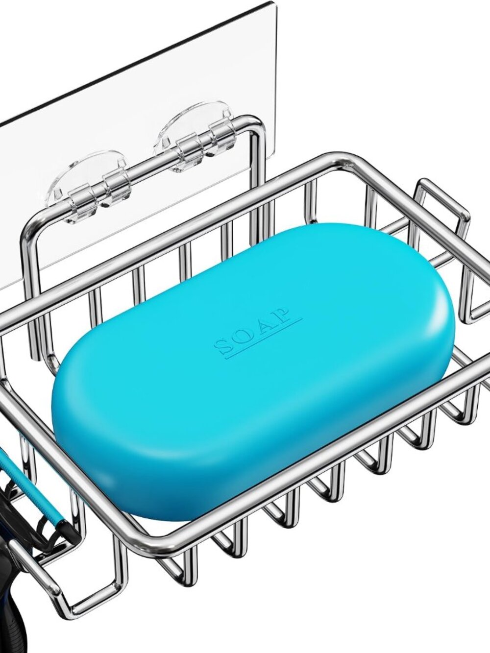 Bar Soap Holder for Shower Wall, Adhesive Soap Dish for Bathroom